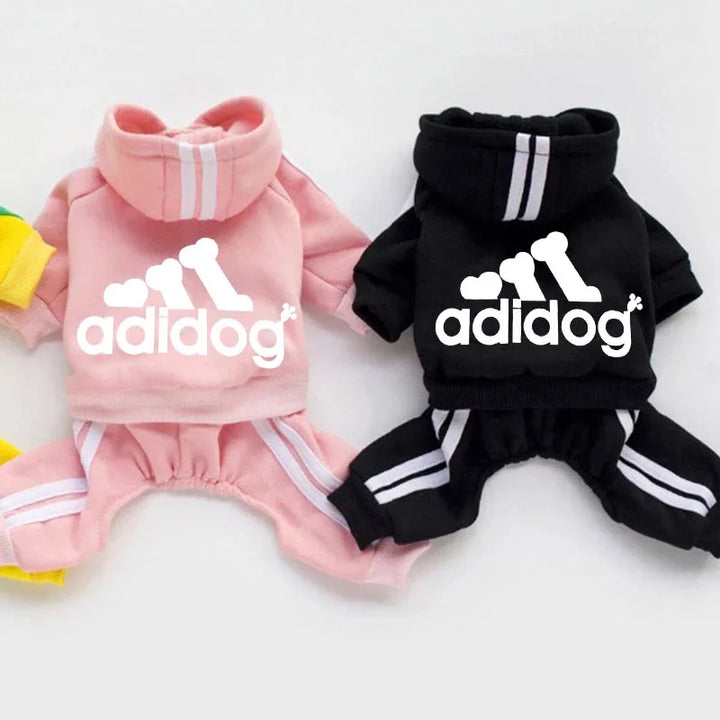 Adidog Winter Hoodie: Fleece Jumpsuit for Small Dogs