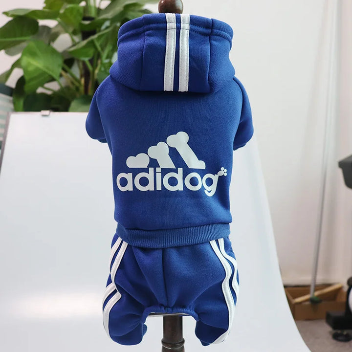 Adidog Winter Hoodie: Fleece Jumpsuit for Small Dogs