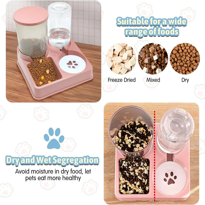 Stress-Free Feeding: 2-in-1 Automatic Pet Feeder & Waterer