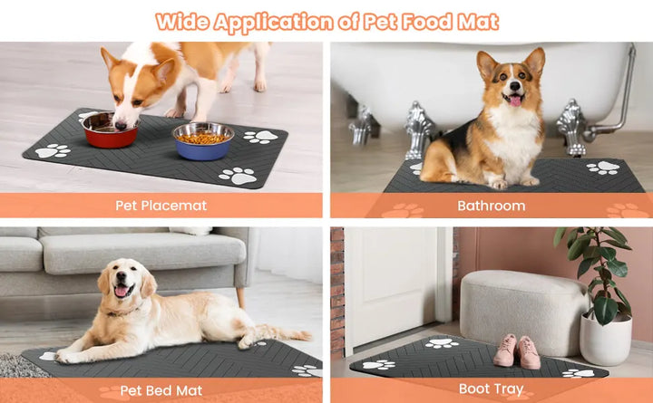 Waterproof Pet Feeding Mat – Absorbent, Quick-Dry Bowl Placemat for Dogs & Cats