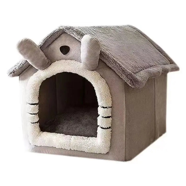 Indoor Pet Bed House with Removable Cushion for Dogs & Cats