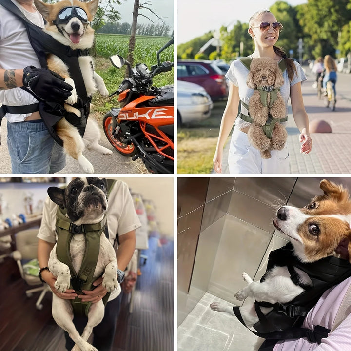 Adjustable Hands-Free Dog Carrier Backpack for Small & Medium Dogs