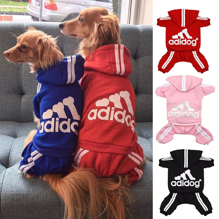 Adidog Winter Hoodie: Fleece Jumpsuit for Small Dogs