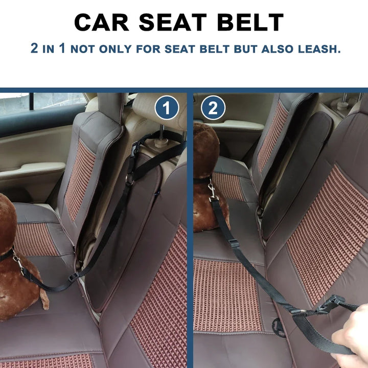 Secure and Stylish: 2-in-1 Pet Seat Belt & Harness