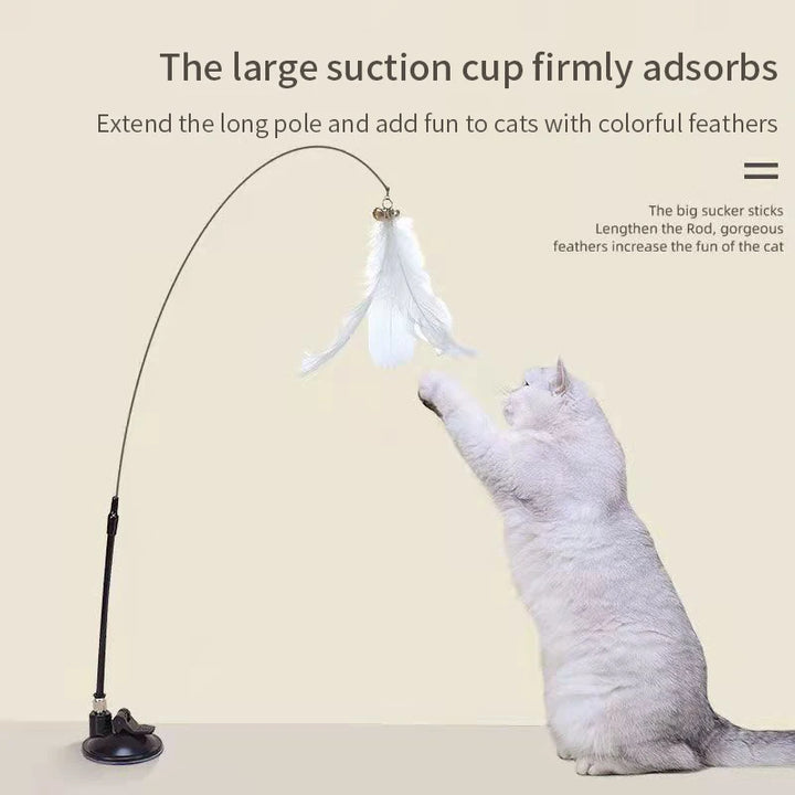 Ultimate Hands-Free Fun: Suction Cup Cat Teaser Wand