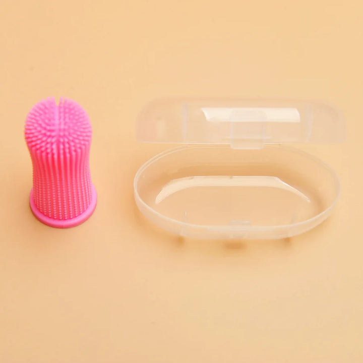 Silicone Pet Finger Toothbrush for Cats & Dogs