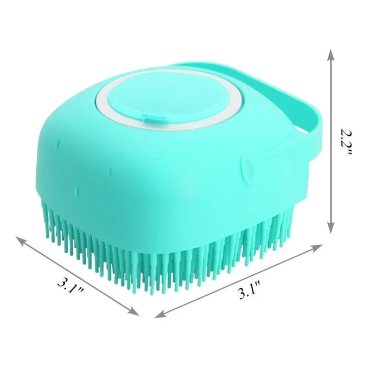 Pet Shampoo Brush 2.7oz | Cat & Dog Silicone Grooming Scrubber