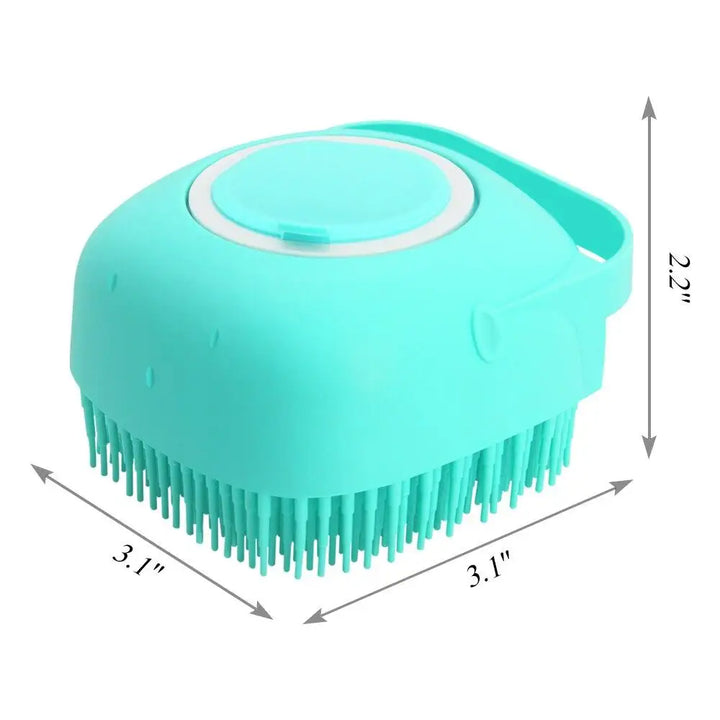 Pet Shampoo Brush 2.7oz | Cat & Dog Silicone Grooming Scrubber