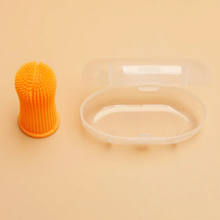 Silicone Pet Finger Toothbrush for Cats & Dogs