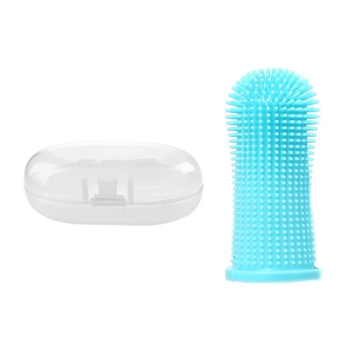 Silicone Pet Finger Toothbrush for Cats & Dogs