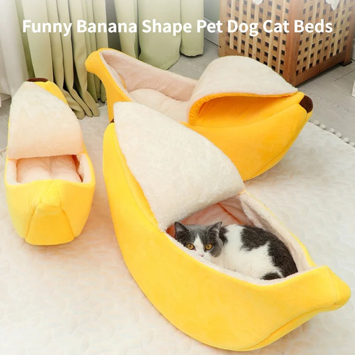 Cozy Fun with the Banana Cat Bed!