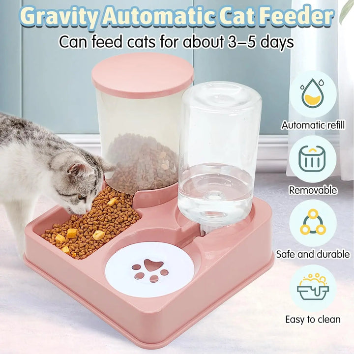 Stress-Free Feeding: 2-in-1 Automatic Pet Feeder & Waterer